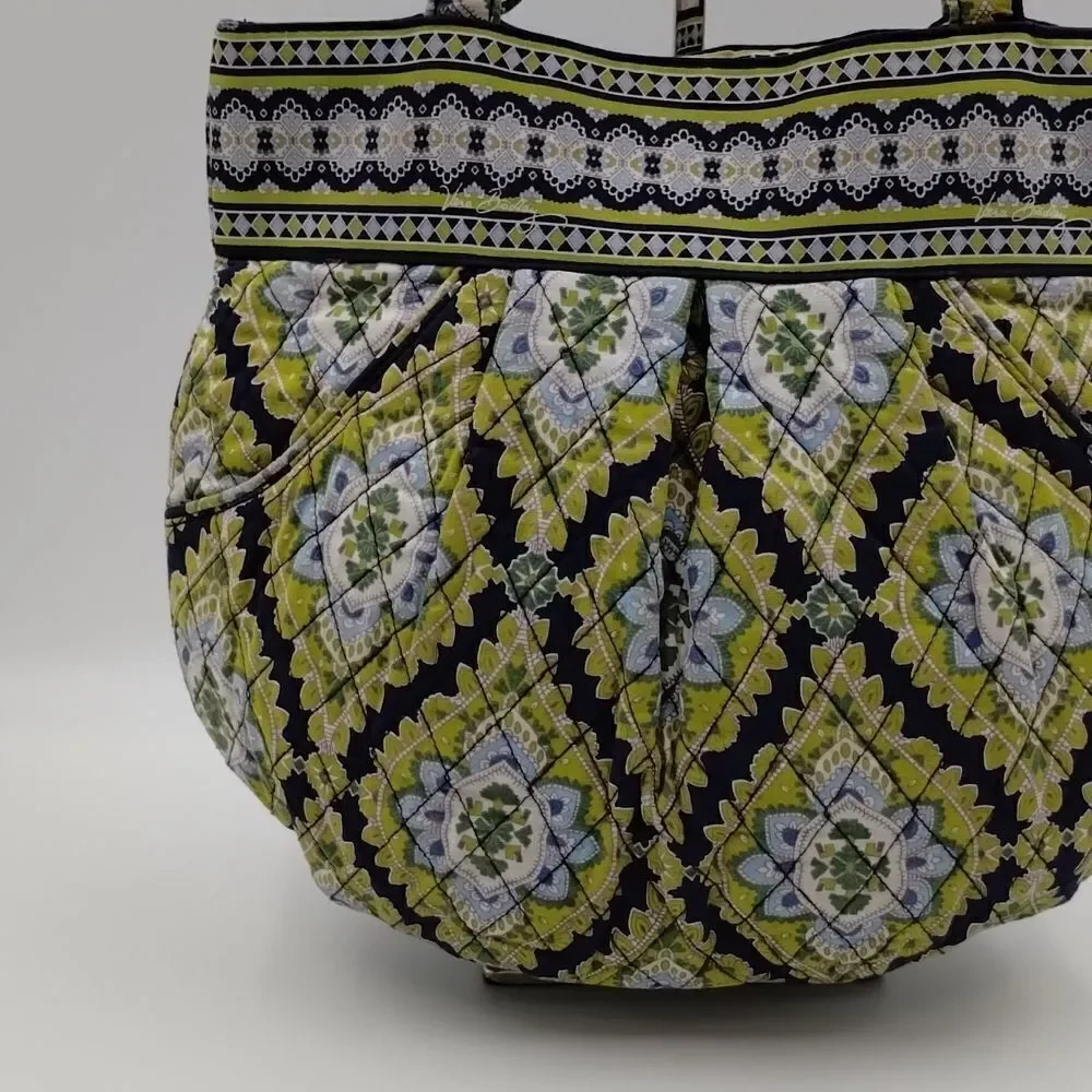 Vera Bradley Cambridge Print Retired Shoulder Bag Cloth Quilted